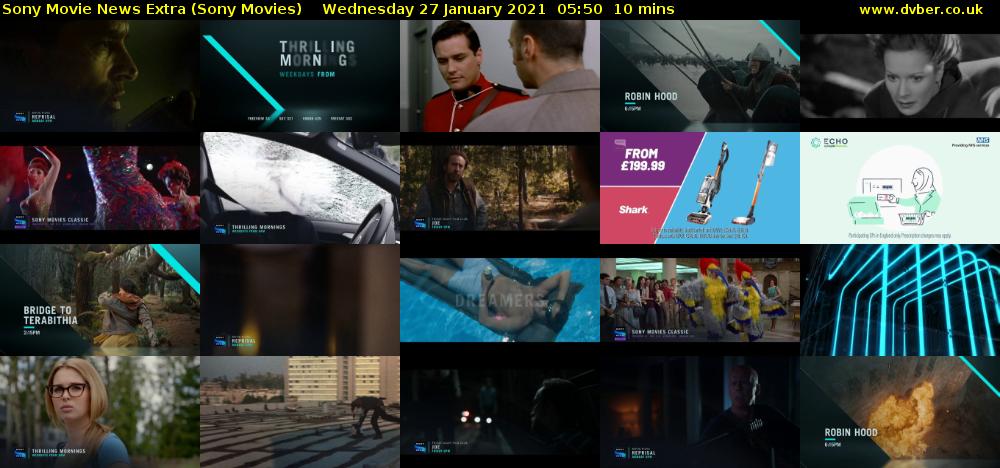 Sony Movie News Extra (Sony Movies) Wednesday 27 January 2021 05:50 - 06:00