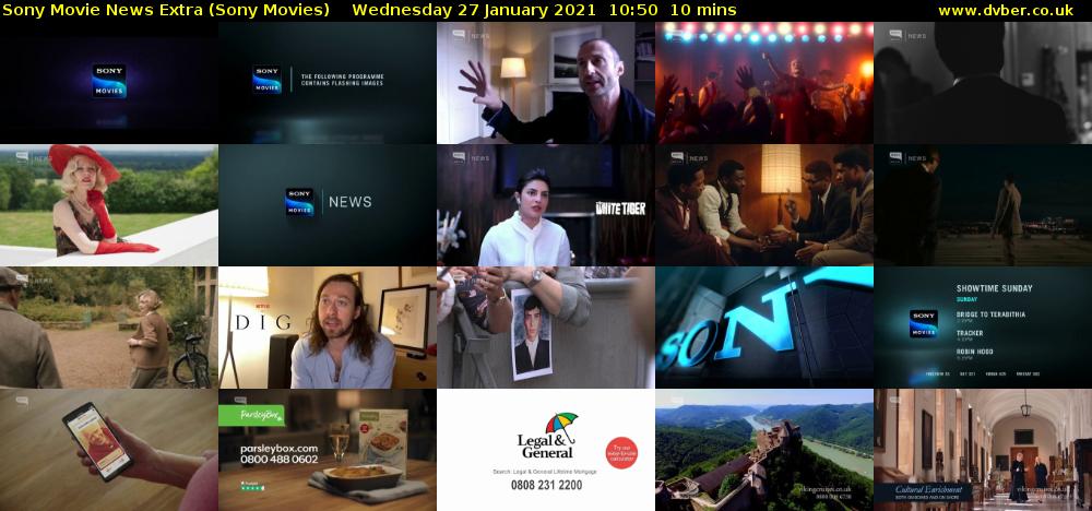 Sony Movie News Extra (Sony Movies) Wednesday 27 January 2021 10:50 - 11:00