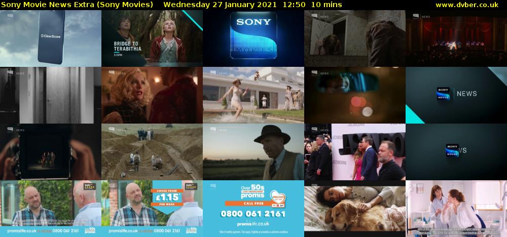 Sony Movie News Extra (Sony Movies) Wednesday 27 January 2021 12:50 - 13:00