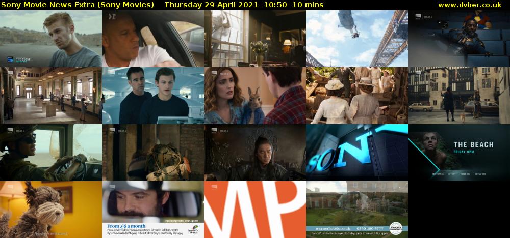 Sony Movie News Extra (Sony Movies) Thursday 29 April 2021 10:50 - 11:00