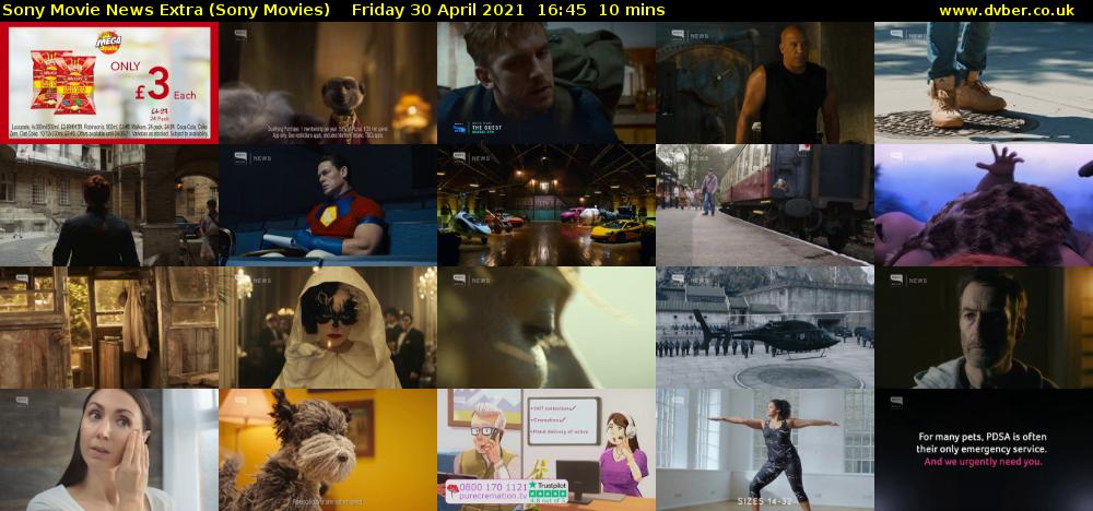Sony Movie News Extra (Sony Movies) Friday 30 April 2021 16:45 - 16:55