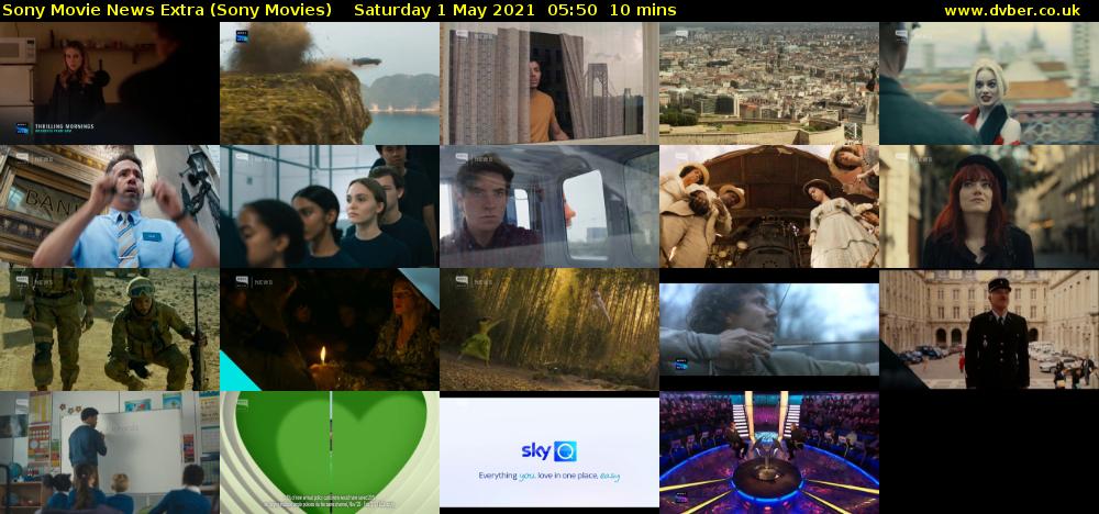 Sony Movie News Extra (Sony Movies) Saturday 1 May 2021 05:50 - 06:00