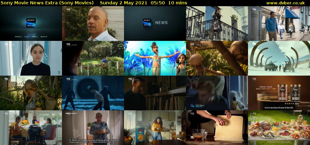Sony Movie News Extra (Sony Movies) Sunday 2 May 2021 05:50 - 06:00