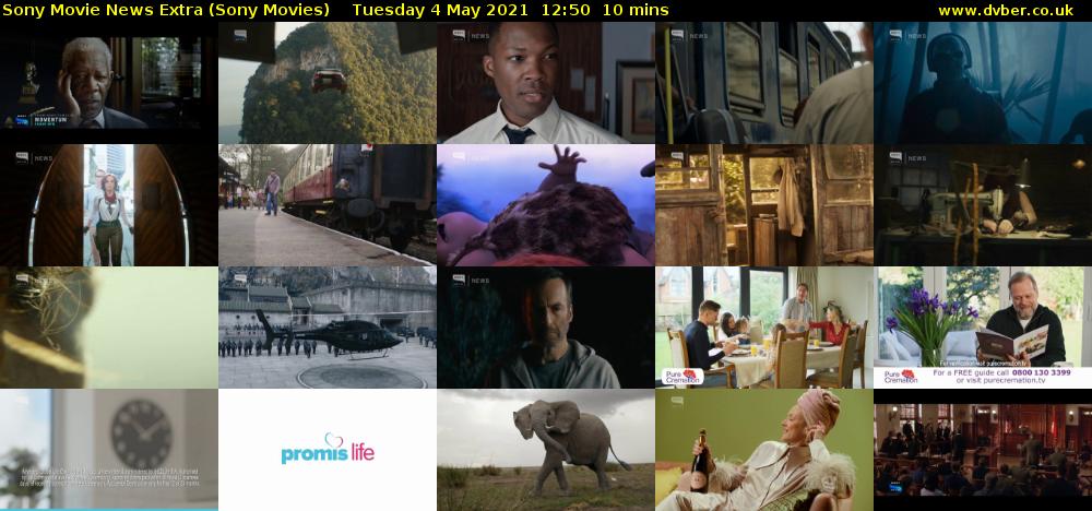 Sony Movie News Extra (Sony Movies) Tuesday 4 May 2021 12:50 - 13:00