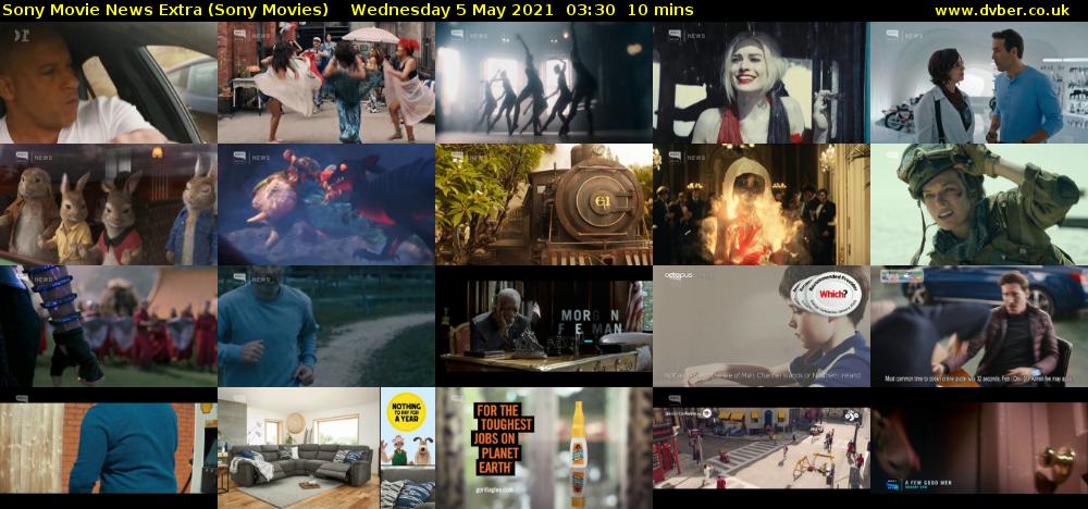 Sony Movie News Extra (Sony Movies) Wednesday 5 May 2021 03:30 - 03:40