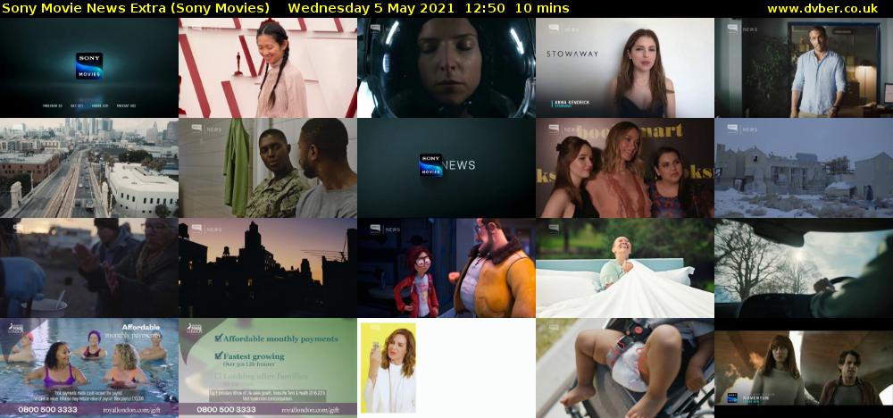 Sony Movie News Extra (Sony Movies) Wednesday 5 May 2021 12:50 - 13:00