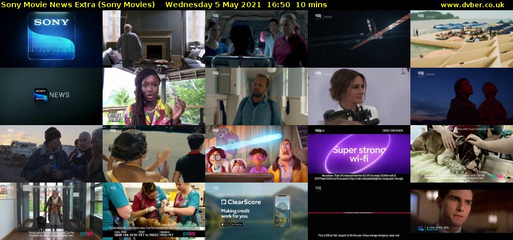 Sony Movie News Extra (Sony Movies) Wednesday 5 May 2021 16:50 - 17:00