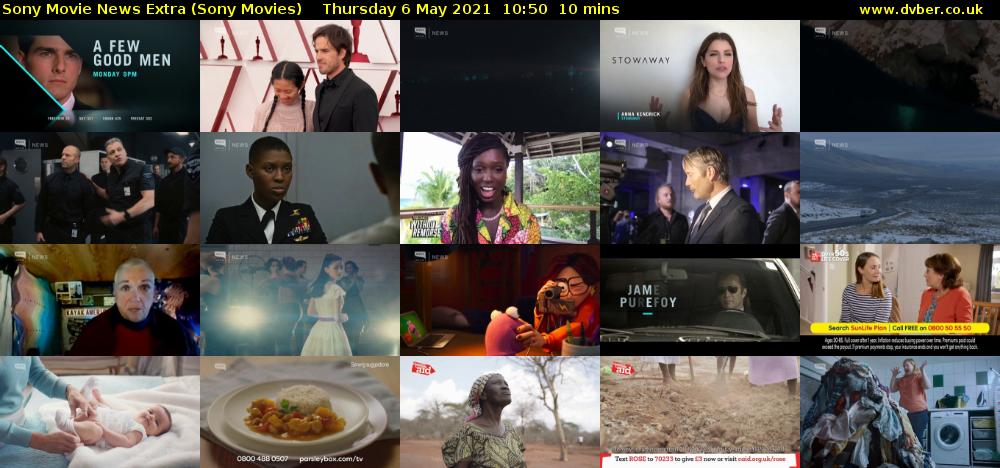 Sony Movie News Extra (Sony Movies) Thursday 6 May 2021 10:50 - 11:00