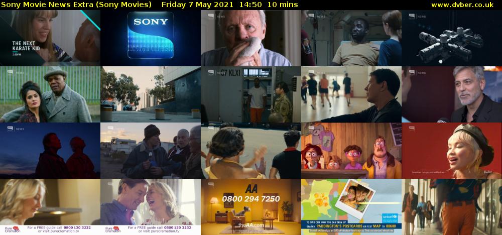 Sony Movie News Extra (Sony Movies) Friday 7 May 2021 14:50 - 15:00