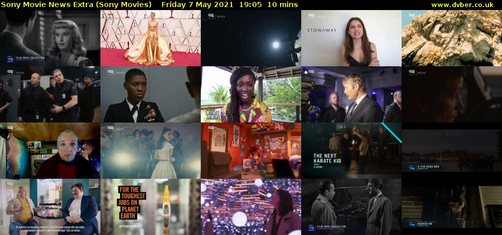 Sony Movie News Extra (Sony Movies) Friday 7 May 2021 19:05 - 19:15