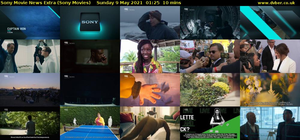 Sony Movie News Extra (Sony Movies) Sunday 9 May 2021 01:25 - 01:35