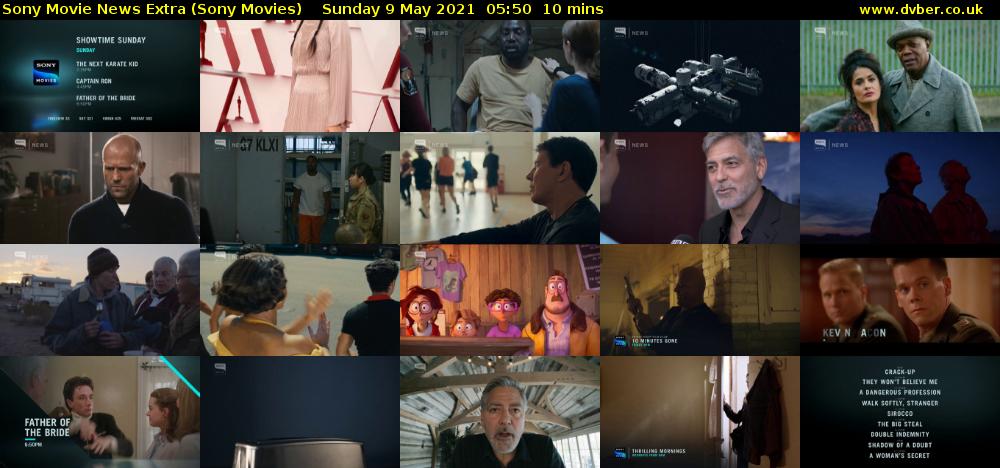 Sony Movie News Extra (Sony Movies) Sunday 9 May 2021 05:50 - 06:00