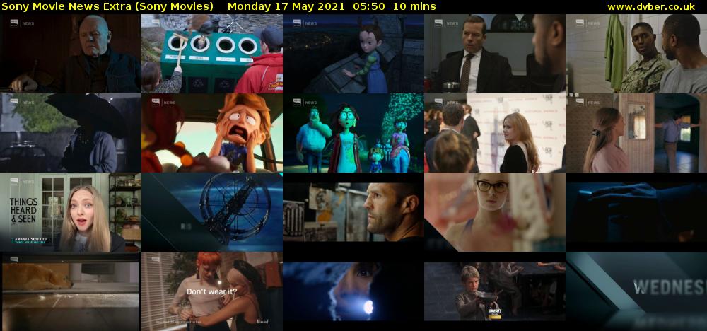 Sony Movie News Extra (Sony Movies) Monday 17 May 2021 05:50 - 06:00