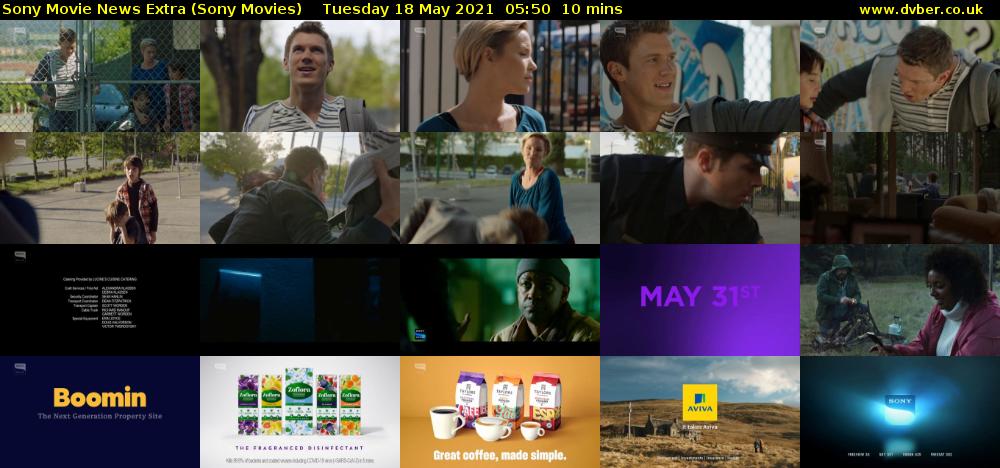 Sony Movie News Extra (Sony Movies) Tuesday 18 May 2021 05:50 - 06:00