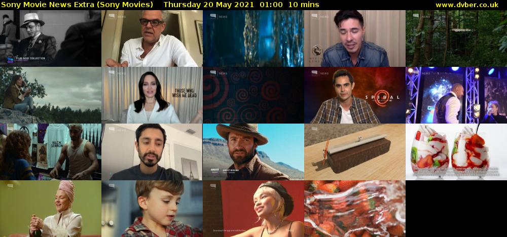 Sony Movie News Extra (Sony Movies) Thursday 20 May 2021 01:00 - 01:10