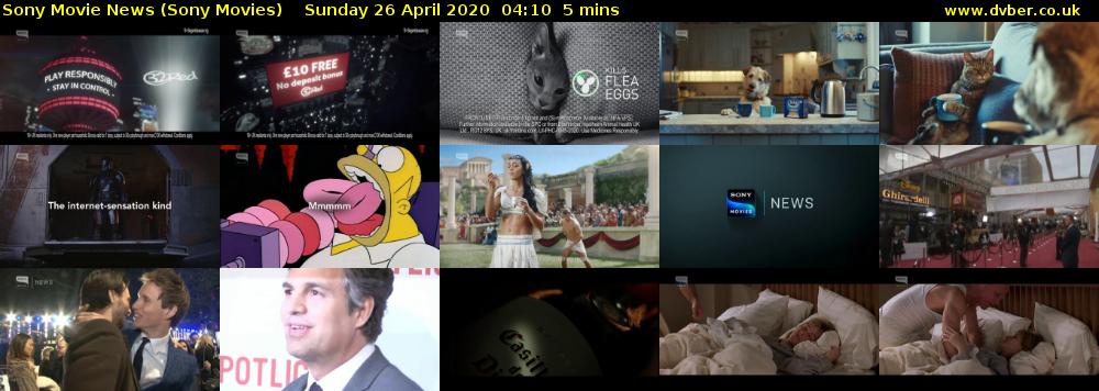 Sony Movie News (Sony Movies) Sunday 26 April 2020 04:10 - 04:15