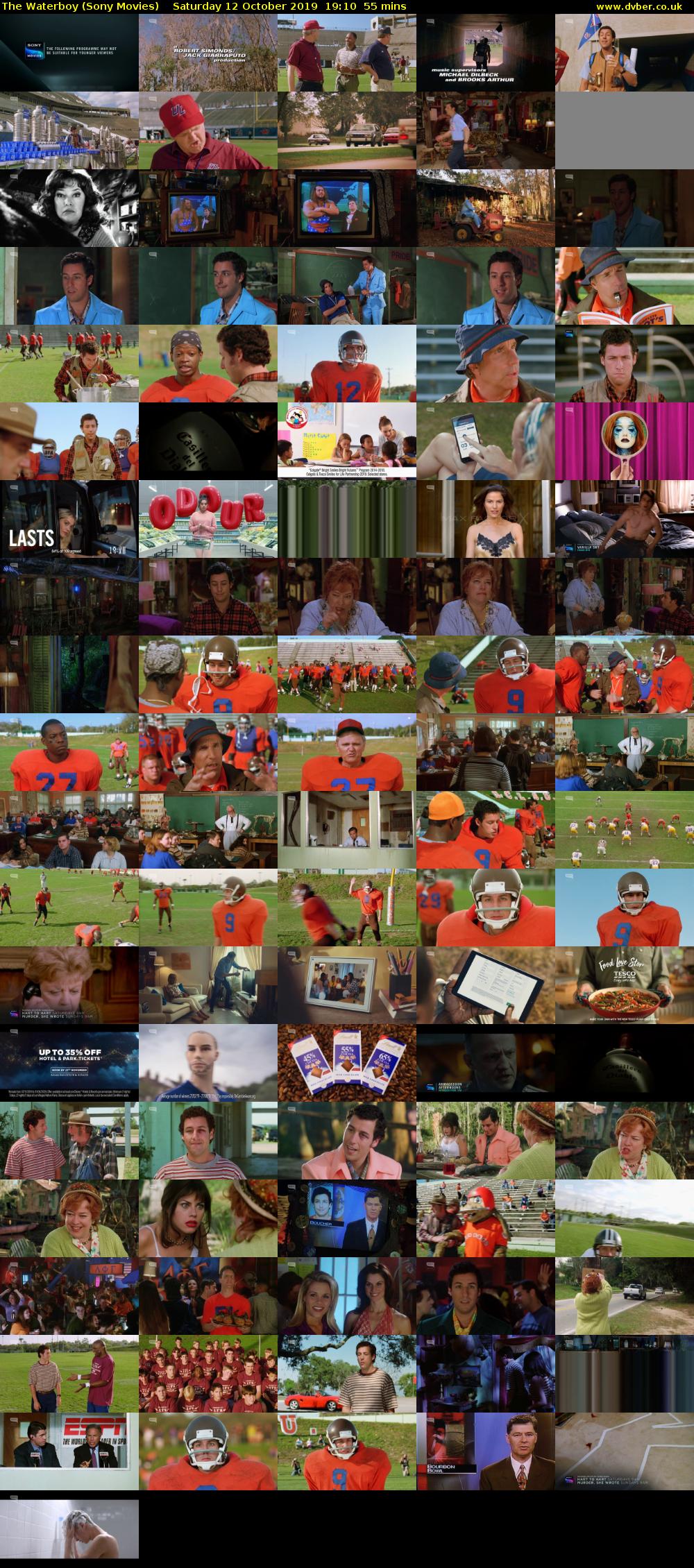 The Waterboy (Sony Movies) Saturday 12 October 2019 19:10 - 20:05