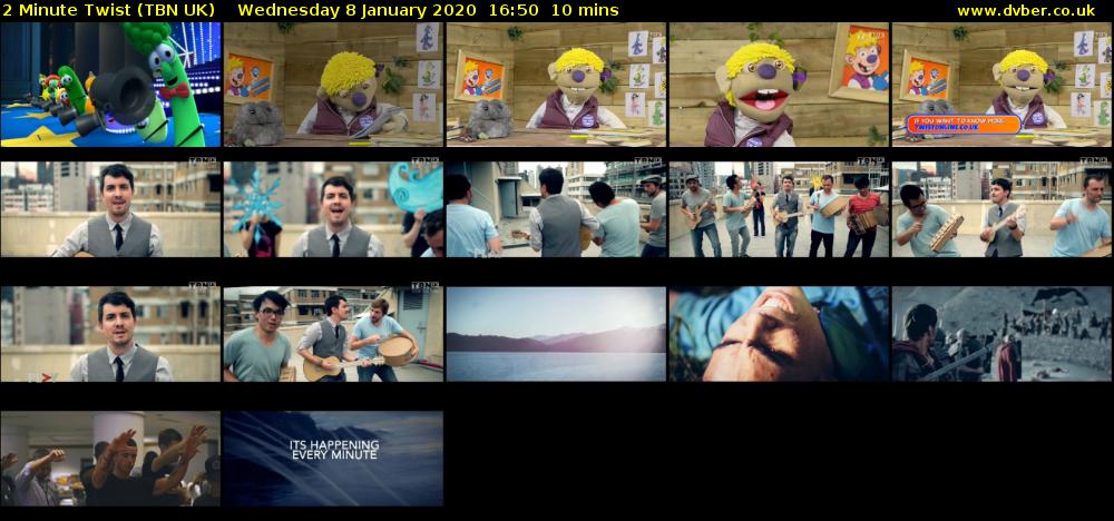 2 Minute Twist (TBN UK) Wednesday 8 January 2020 16:50 - 17:00
