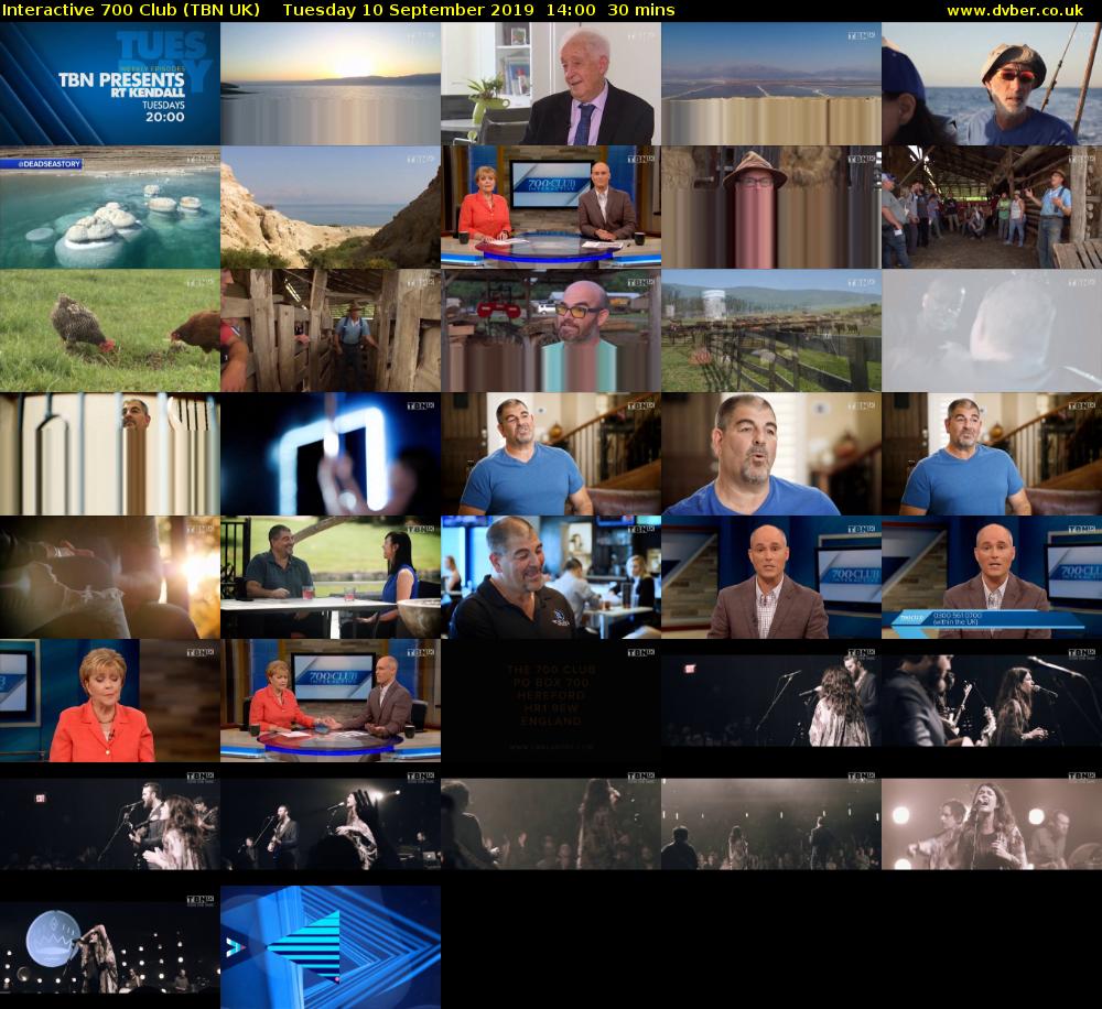 Interactive 700 Club (TBN UK) Tuesday 10 September 2019 14:00 - 14:30
