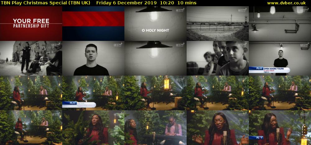 TBN Play Christmas Special (TBN UK) Friday 6 December 2019 10:20 - 10:30