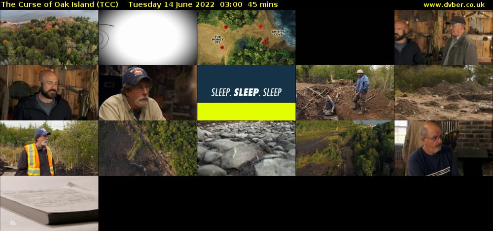 The Curse of Oak Island (TCC) Tuesday 14 June 2022 03:00 - 03:45