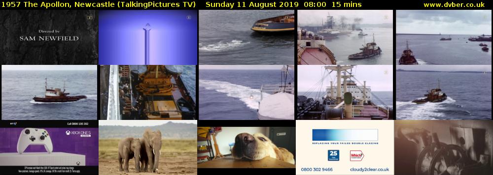 1957 The Apollon, Newcastle (TalkingPictures TV) Sunday 11 August 2019 08:00 - 08:15