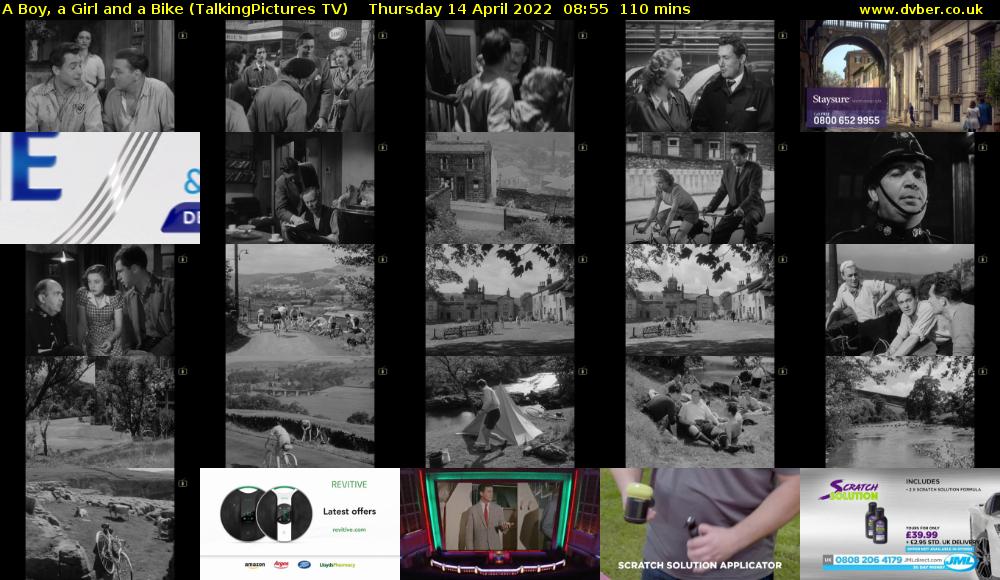 A Boy, A Girl And A Bike (TalkingPictures TV) Thursday 14 April 2022 08:55 - 10:45