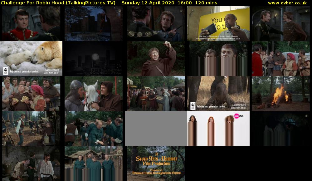 Challenge For Robin Hood (TalkingPictures TV) Sunday 12 April 2020 16:00 - 18:00