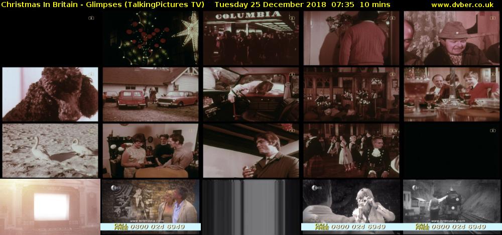 Christmas In Britain - Glimpses (TalkingPictures TV) Tuesday 25 December 2018 07:35 - 07:45