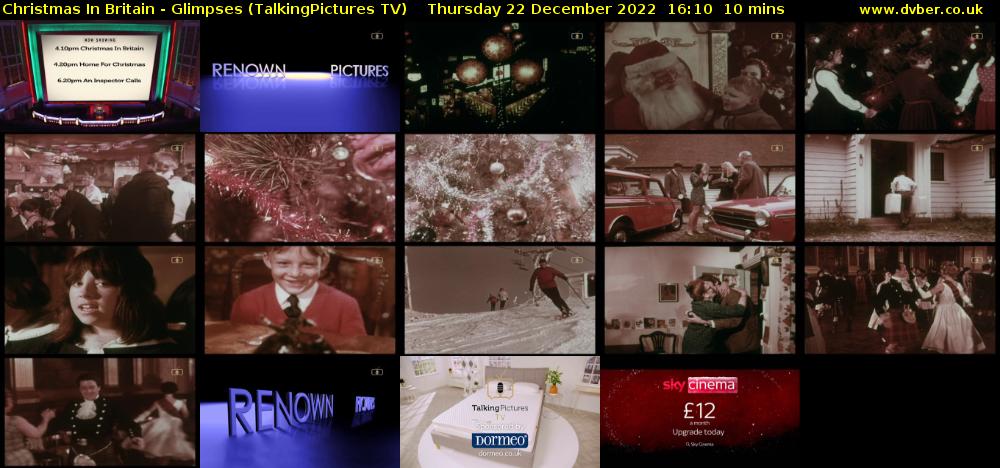 Christmas In Britain - Glimpses (TalkingPictures TV) Thursday 22 December 2022 16:10 - 16:20