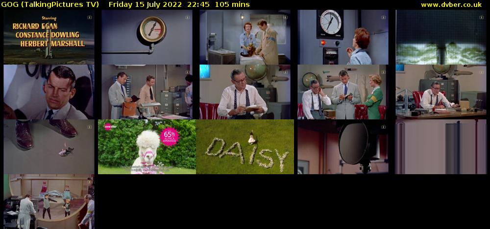 GOG (TalkingPictures TV) Friday 15 July 2022 22:45 - 00:30
