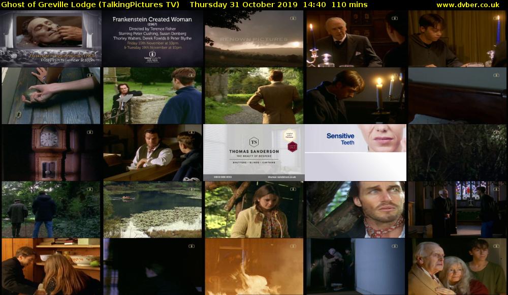 Ghost of Greville Lodge (TalkingPictures TV) Thursday 31 October 2019 14:40 - 16:30