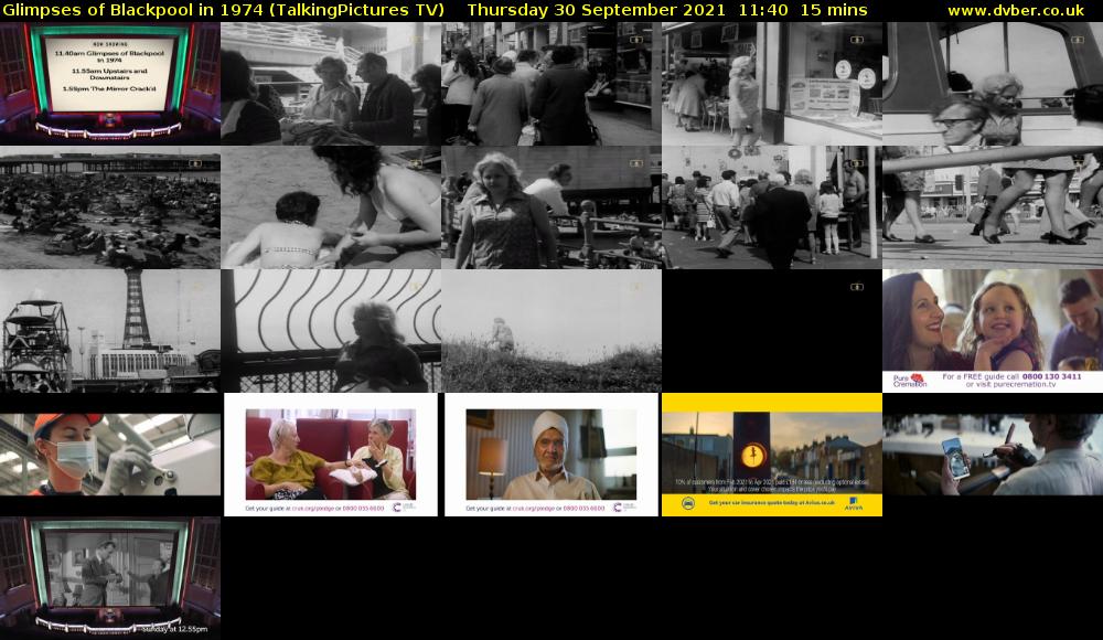 Glimpses of Blackpool in 1974 (TalkingPictures TV) Thursday 30 September 2021 11:40 - 11:55