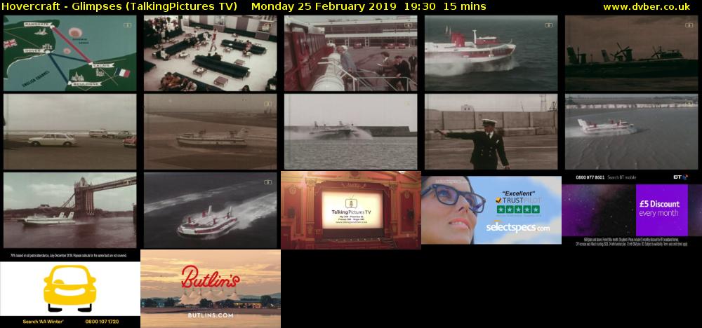 Hovercraft - Glimpses (TalkingPictures TV) Monday 25 February 2019 19:30 - 19:45