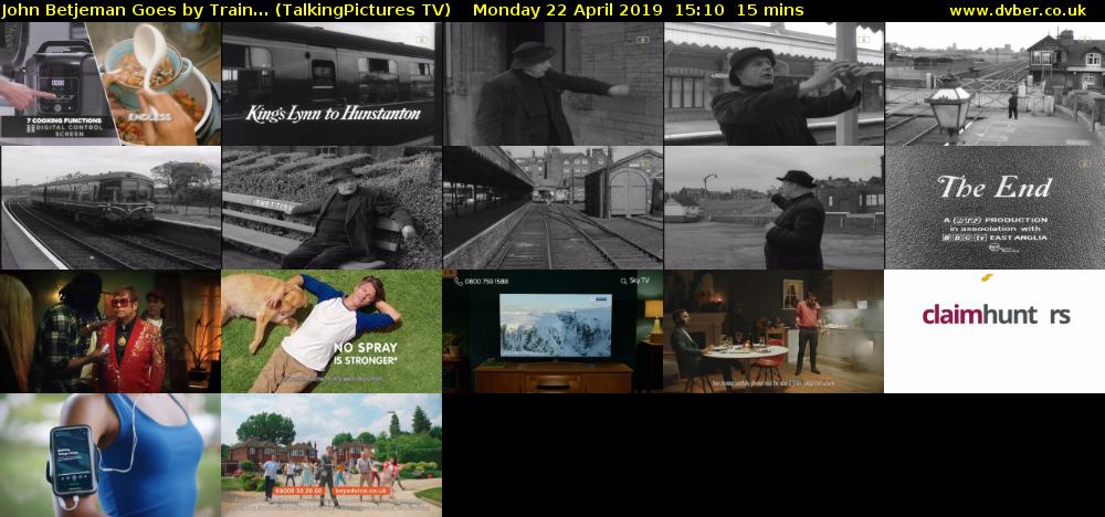 John Betjeman Goes by Train... (TalkingPictures TV) Monday 22 April 2019 15:10 - 15:25