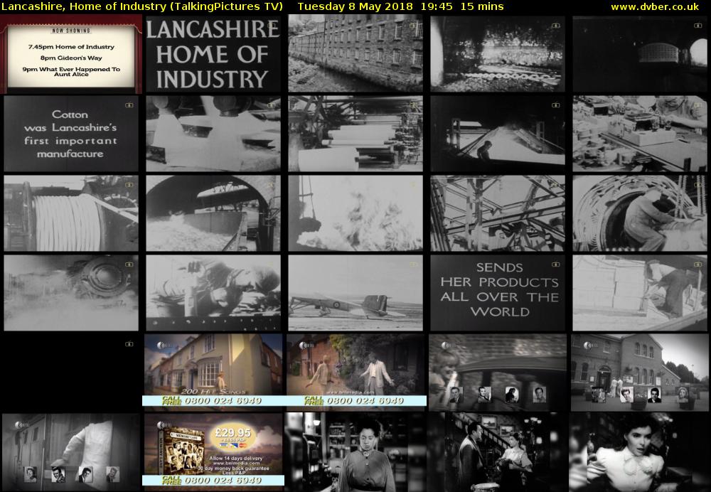 Lancashire, Home of Industry (TalkingPictures TV) Tuesday 8 May 2018 19:45 - 20:00