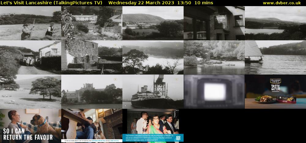 Let's Visit Lancashire (TalkingPictures TV) Wednesday 22 March 2023 13:50 - 14:00