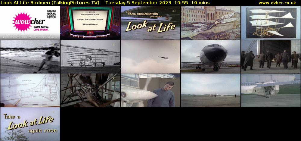 Look At Life Birdmen (TalkingPictures TV) Tuesday 5 September 2023 19:55 - 20:05