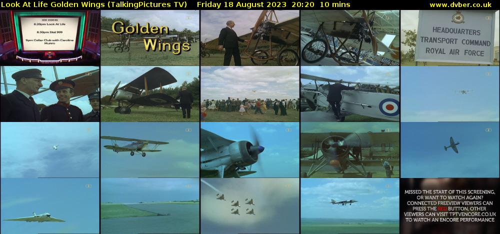 Look At Life Golden Wings (TalkingPictures TV) Friday 18 August 2023 20:20 - 20:30