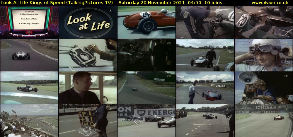 Look At Life Kings of Speed (TalkingPictures TV) Saturday 20 November 2021 04:50 - 05:00