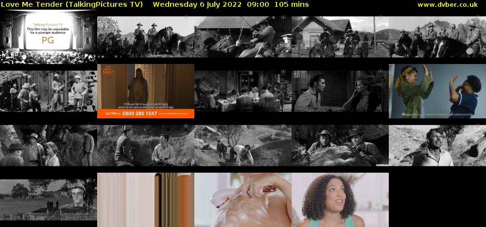 Love Me Tender (TalkingPictures TV) Wednesday 6 July 2022 09:00 - 10:45