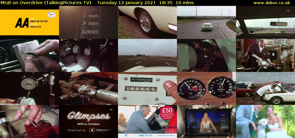 MGB on Overdrive (TalkingPictures TV) Tuesday 12 January 2021 18:35 - 18:45