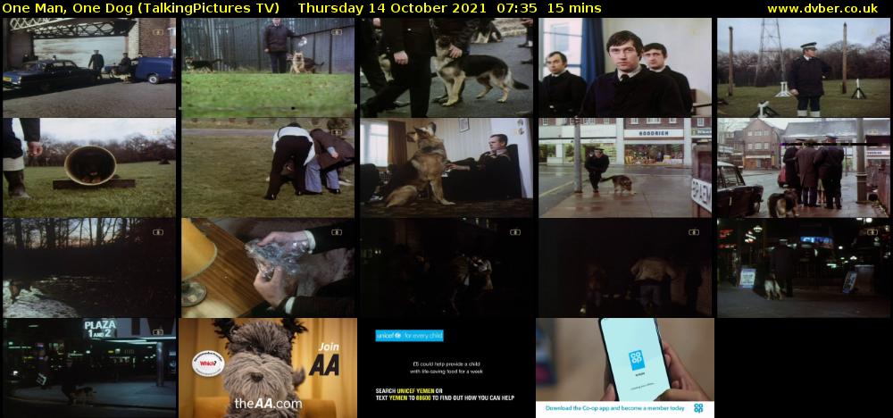 One Man, One Dog (TalkingPictures TV) Thursday 14 October 2021 07:35 - 07:50