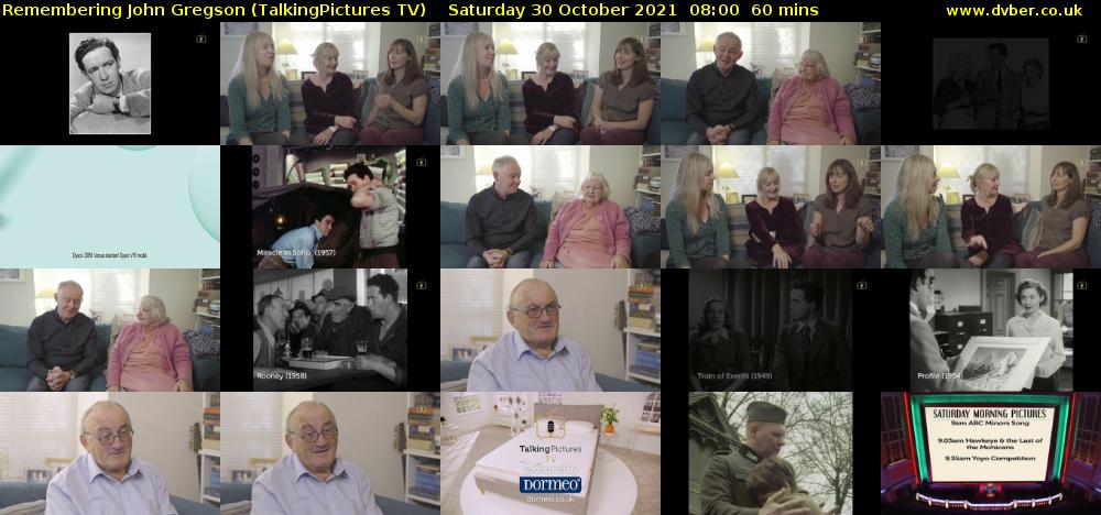 Remembering John Gregson (TalkingPictures TV) Saturday 30 October 2021 08:00 - 09:00