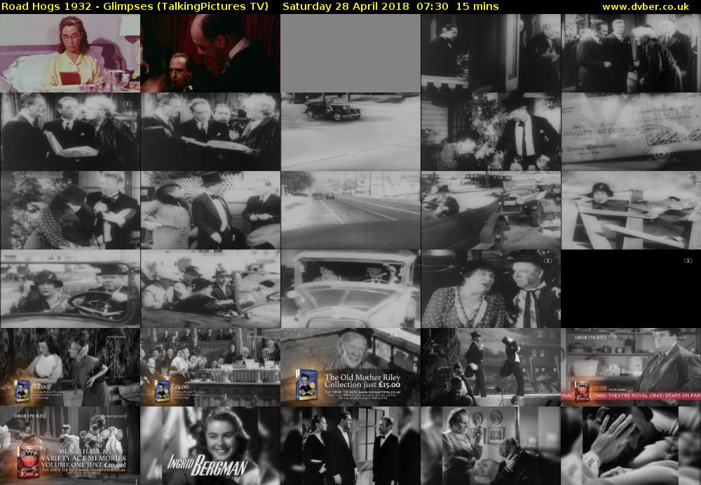 Road Hogs 1932 - Glimpses (TalkingPictures TV) Saturday 28 April 2018 07:30 - 07:45
