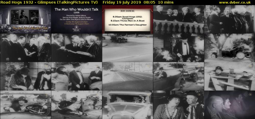 Road Hogs 1932 - Glimpses (TalkingPictures TV) Friday 19 July 2019 08:05 - 08:15