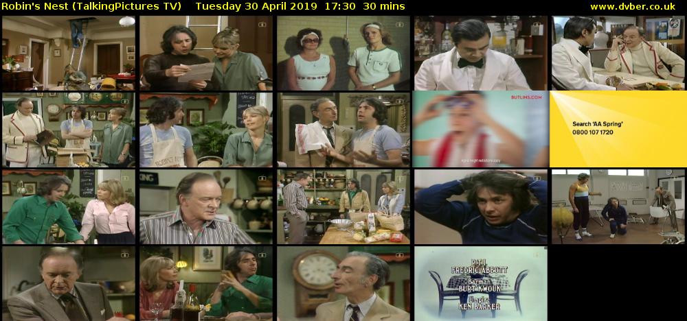 Robin's Nest (TalkingPictures TV) Tuesday 30 April 2019 17:30 - 18:00