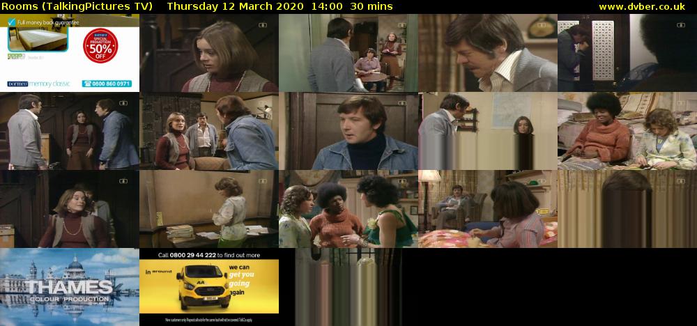 Rooms (TalkingPictures TV) Thursday 12 March 2020 14:00 - 14:30