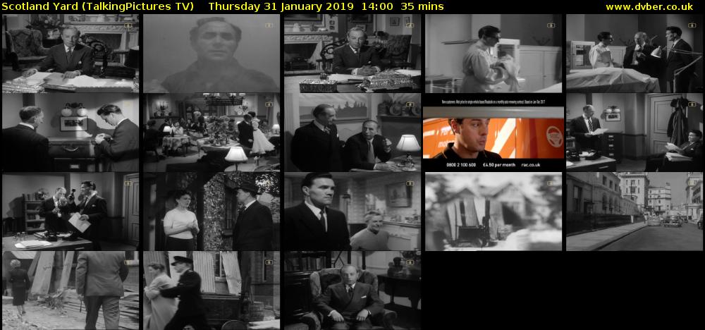 Scotland Yard (TalkingPictures TV) Thursday 31 January 2019 14:00 - 14:35