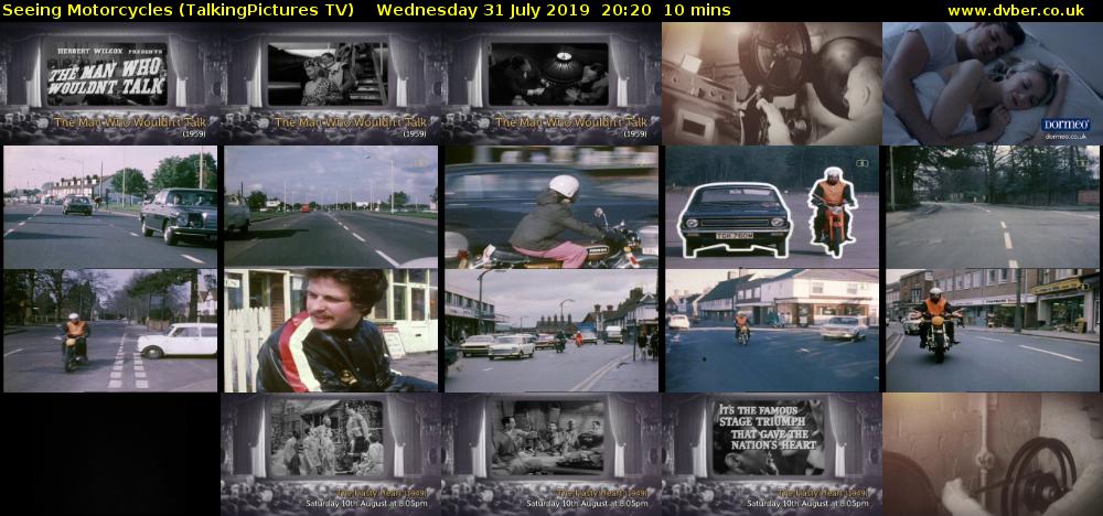 Seeing Motorcycles (TalkingPictures TV) Wednesday 31 July 2019 20:20 - 20:30